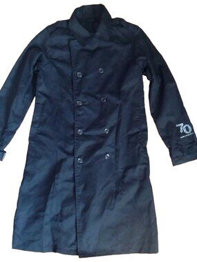 TUPPERWARE 2018 BLACK LONG SLEEVE DOUBLE BREASTED CHEF COAT JACKET MENS S 39x40